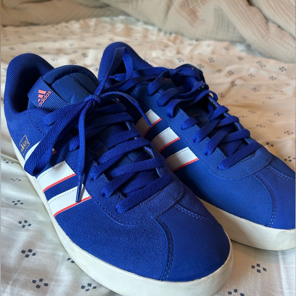 Adidas-VL Court 3.0 Sneakers Bright Blue size 9.5 Men’s 11 Women’s-EUC